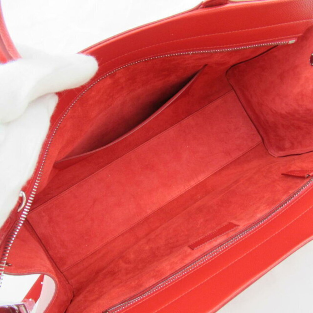 Saint Laurent red leather tote bag - Picture 4 of 10